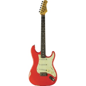 Guitarra eléctrica S-300 Relic, fiesta red