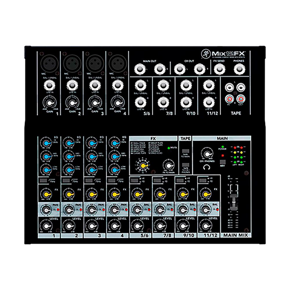 Mixer análogo Mix12, 12 canales