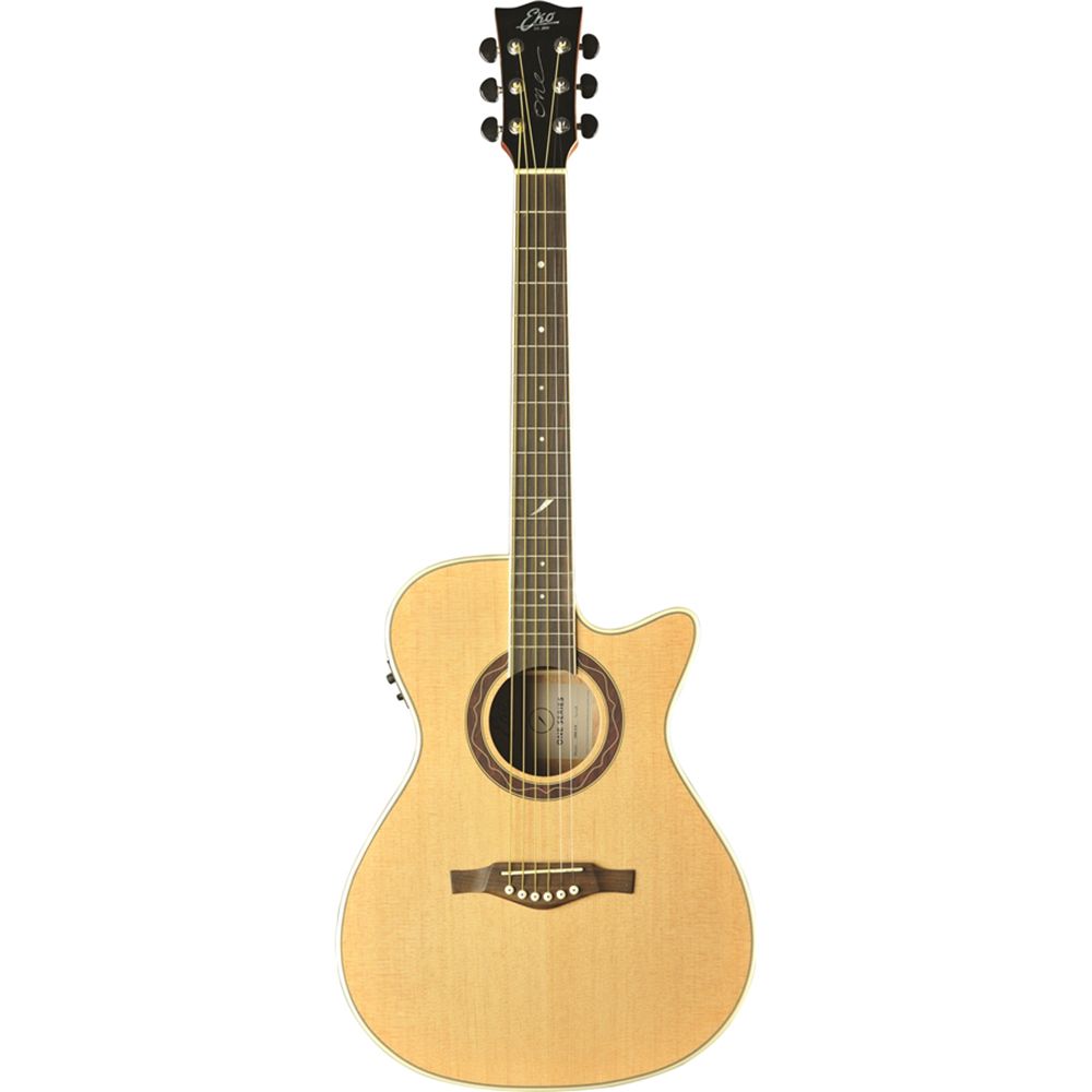 Guitarra electroacústica ONE018CW, cuerda metal, color natural