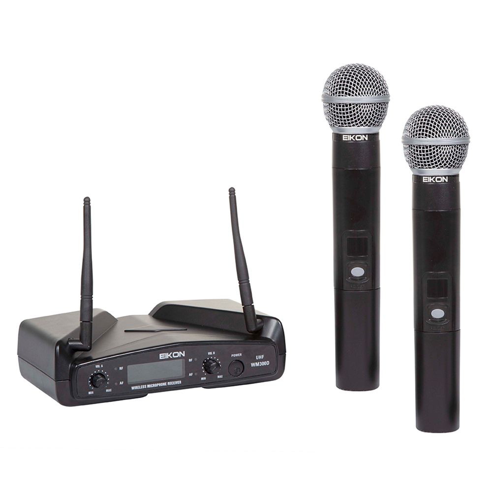 Set de micrófonos inalámbricos WM300DM, UHF, 2 UN