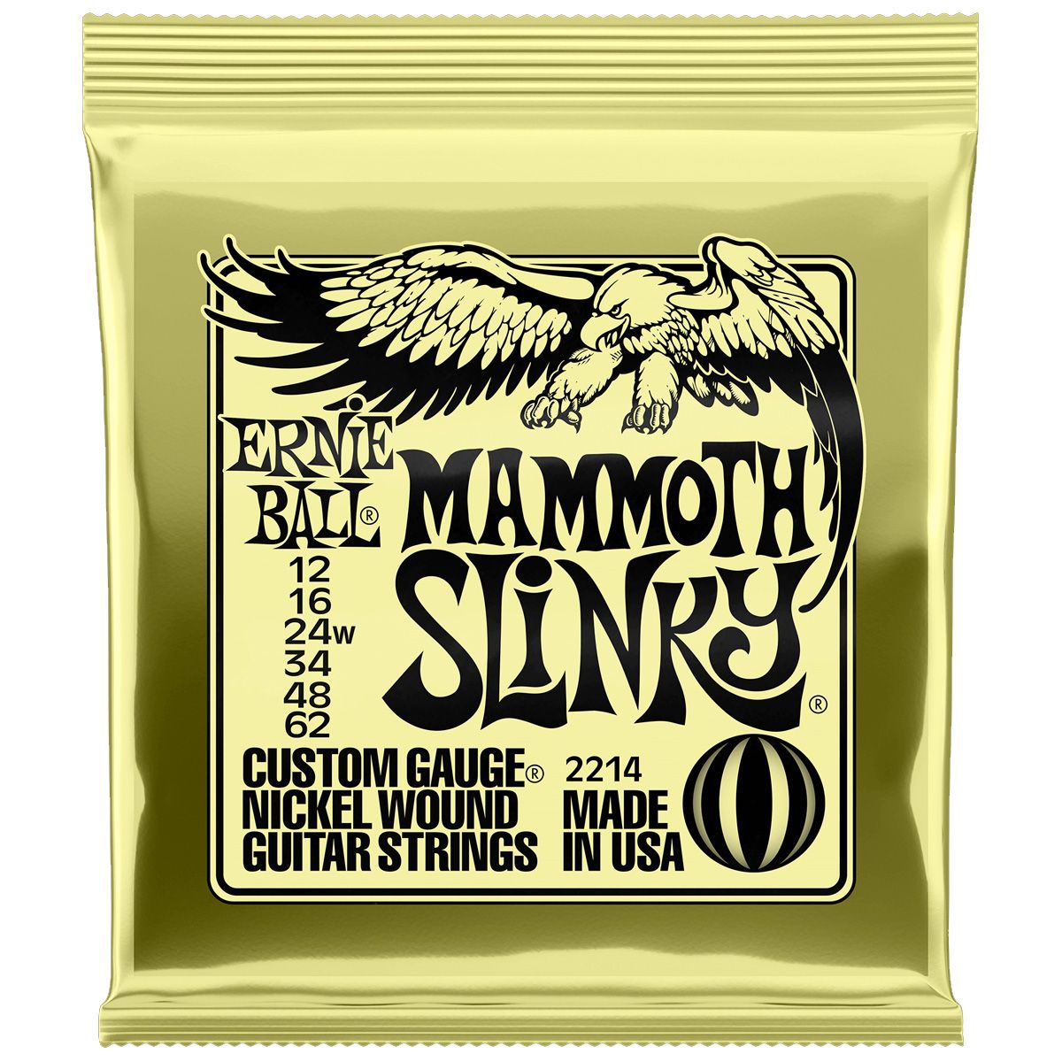 Cuerdas para guitarra eléctrica Mammoth Slinky Ernie Ball, 12-62