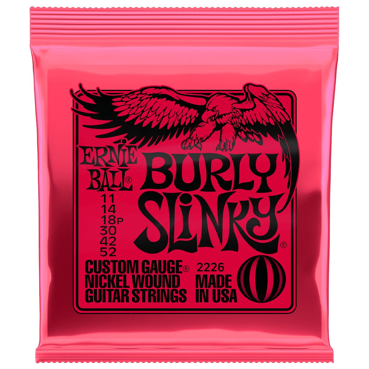 Cuerdas para guitarra eléctrica Burly Slinky Ernie Ball, 11-52