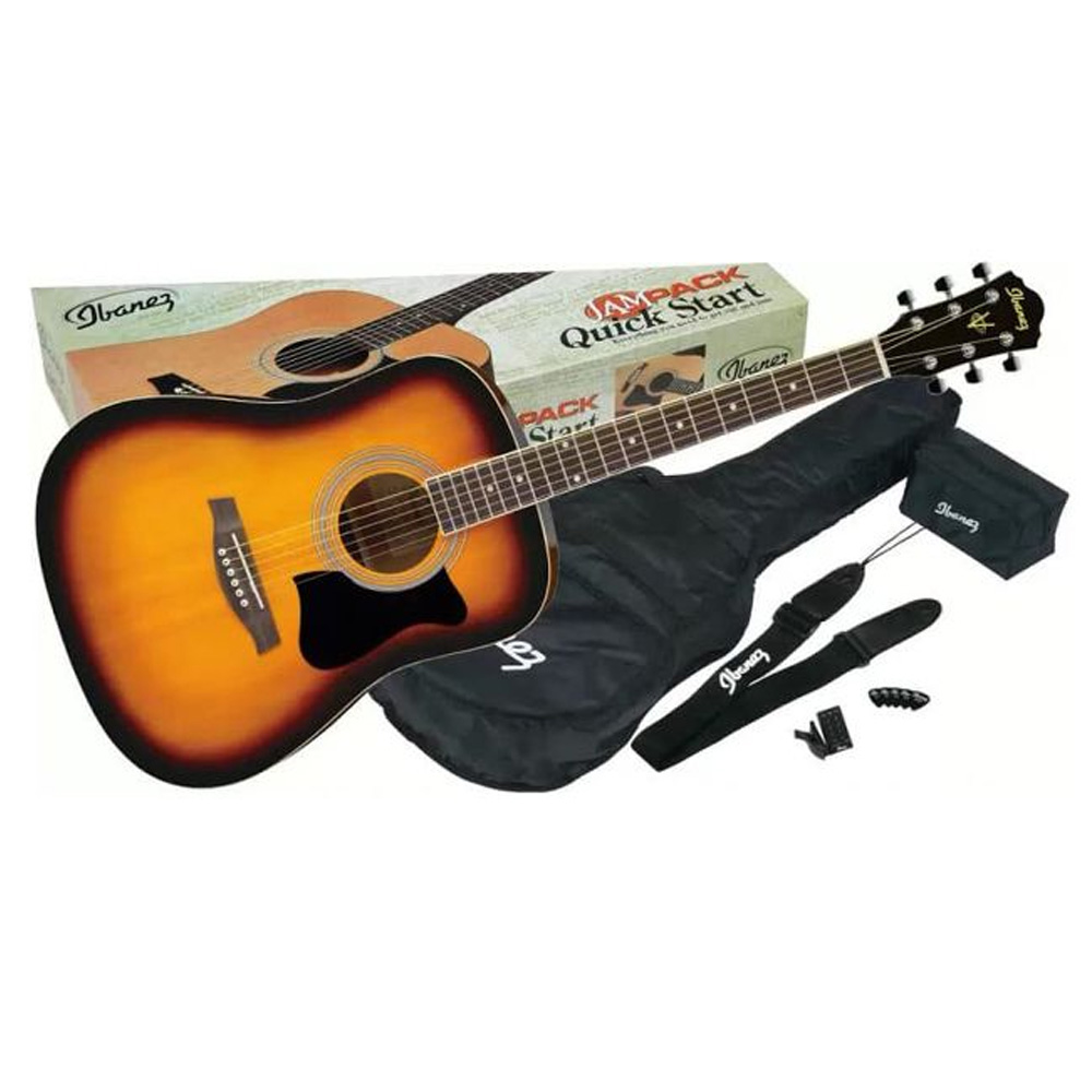 Pack Ibanez de guitarra acústica V50NJP-VS - color vintage sunburst