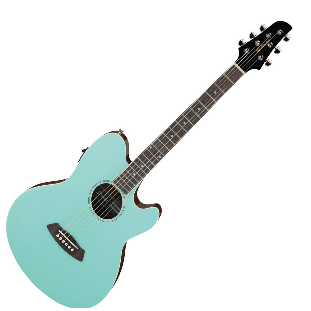 Guitarra electroacústica Ibanez TCY10E - color Sea Foam Green High Gloss