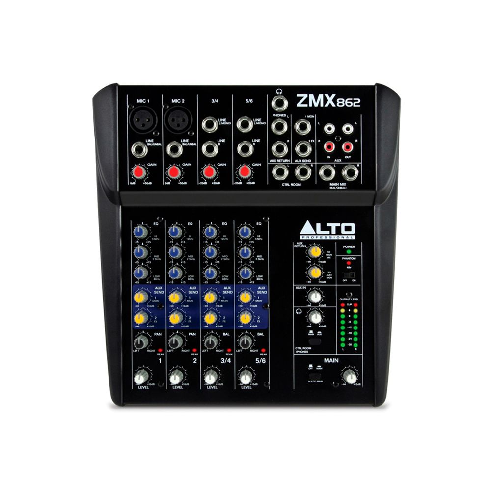 Mixer análogo ZMX862, 6 canales