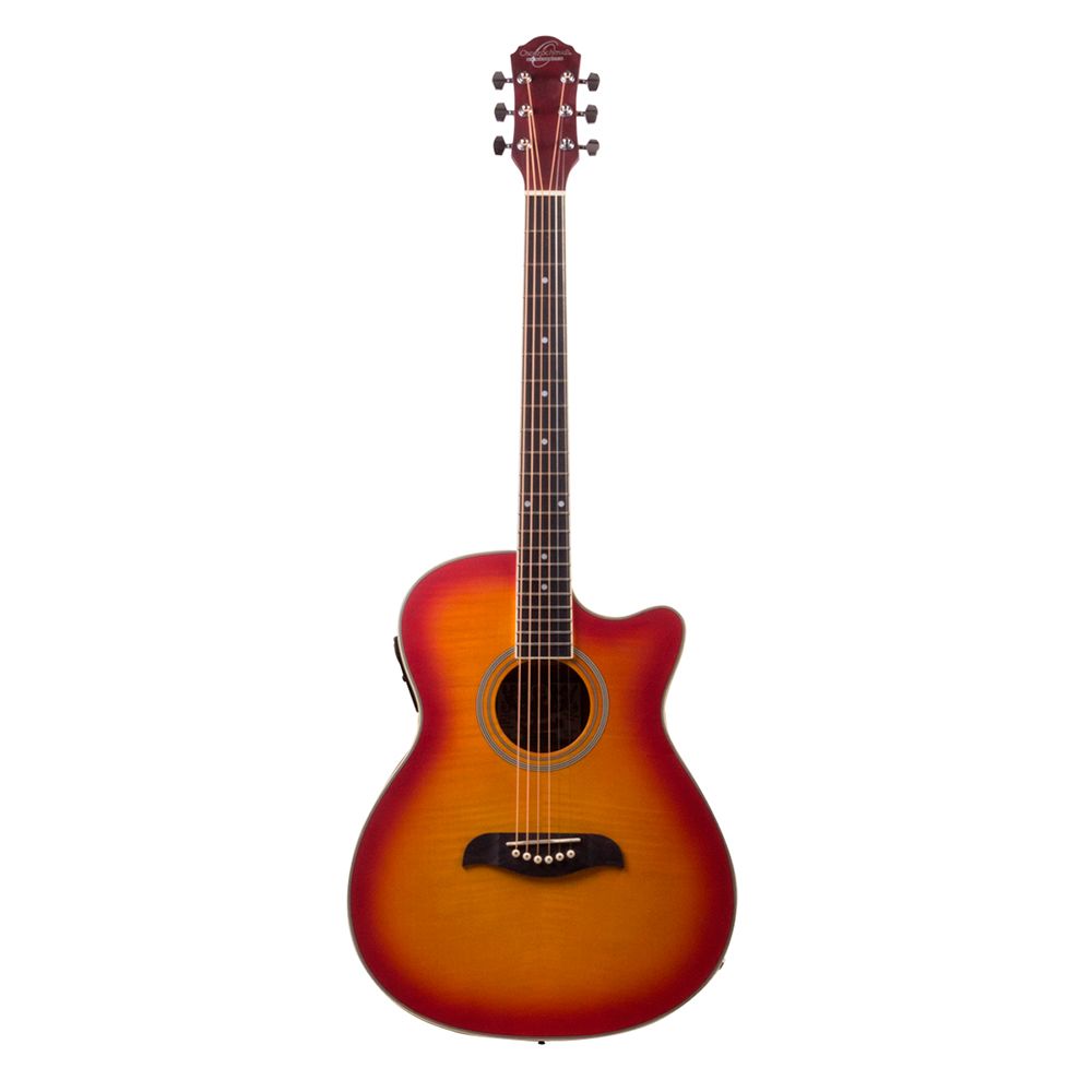 Guitarra electroacústica serie OACE, color Red Burst mate