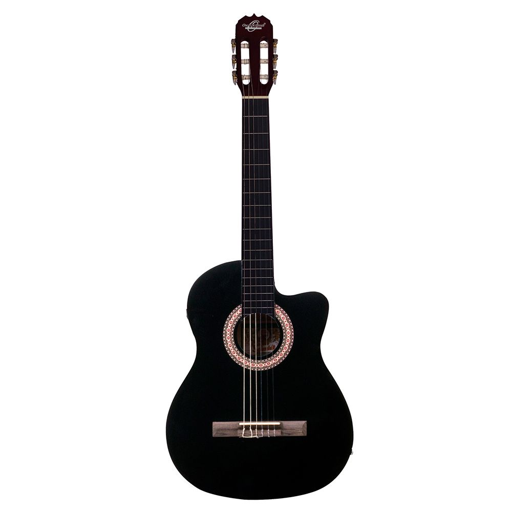 Guitarra electroacústica Oscar Schmidt 0C50CEB, color negro