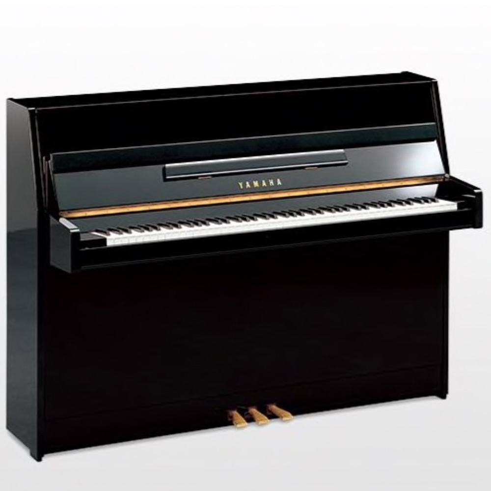 YAMAHA JU109PE PIANO ACUSTICO VERTICAL CON SILLIN - POLISHED EBONY