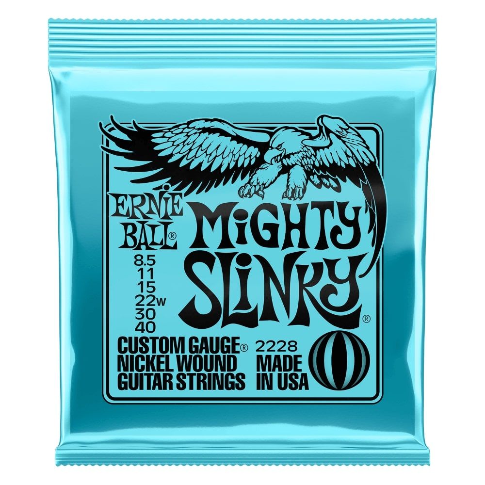 Cuerdas para guitarra eléctrica Mighty Slinky Ernie Ball, 8.5-40