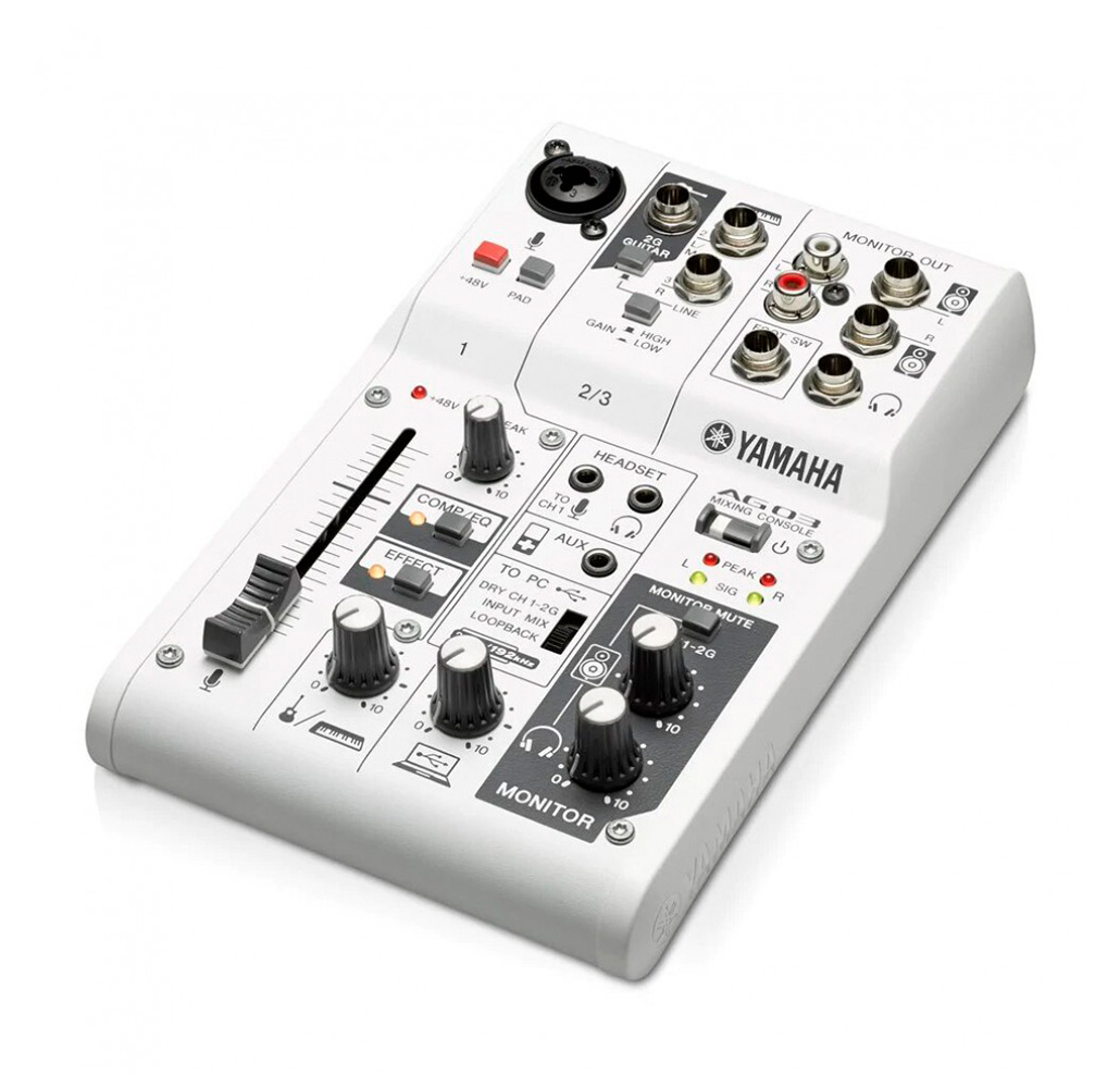 Yamaha AG03 Mixer Interfaz De Audio USB De 3 Canales