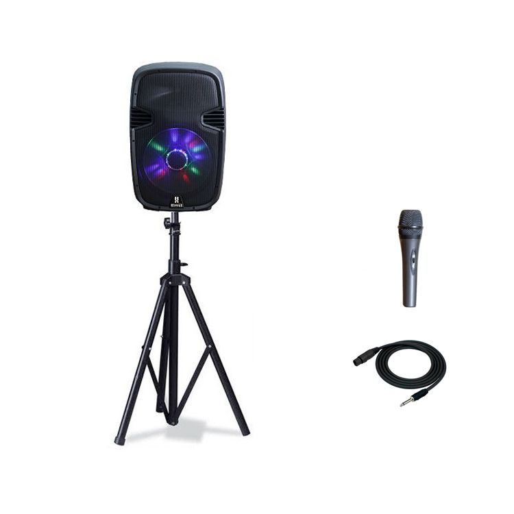 Pack Aurax de audio AT15PACK - caja activa de 15 - atril de parlante - micrófono vocal y cable