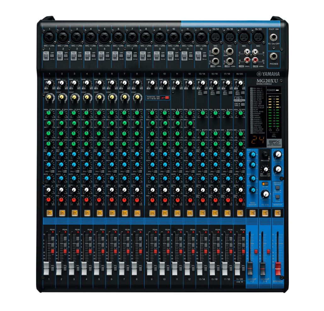 Yamaha MG20XU Mixer Análogo De 20 Canales Con Efectos Y USB