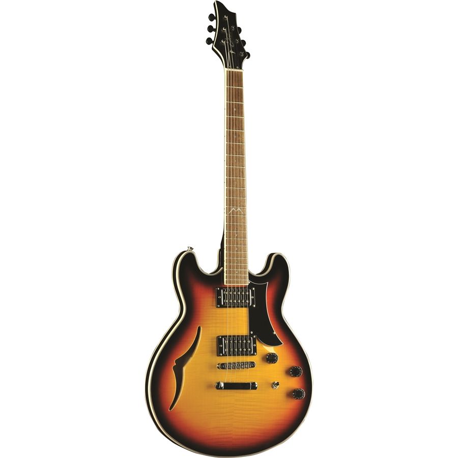 Guitarra Eléctrica Semi Hollow Eko Mia-Sa Vintage Sunburst