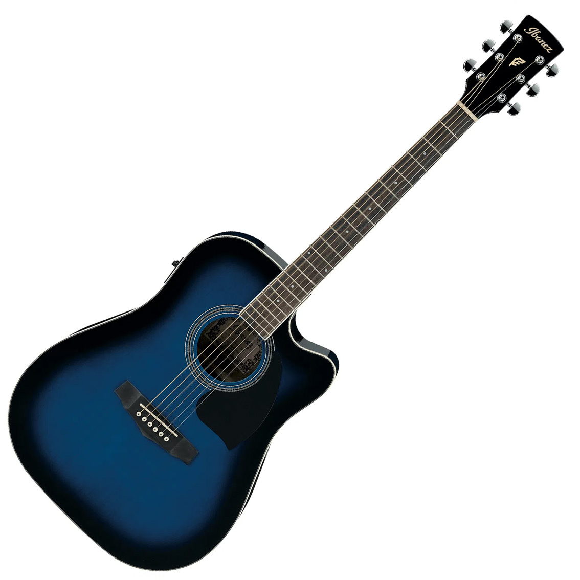 Guitarra eléctroacústica Ibanez PF15ECE - Transparent Blue Sunburst